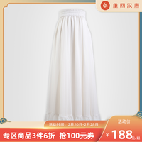 重回汉唐白絮汉服女春秋传统衬裙打底裙防走光搭配薄透齐腰襦裙