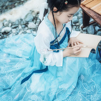 钟灵记 小般若改良汉服元素女童中国风童装齐胸襦裙汉服连衣裙春夏