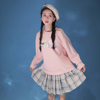 花朝记汉服猫咪烫花印花可爱元气少女长袖保暖秋装卫衣