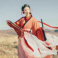 汉尚华莲如音姬改良汉服女秋冬款原创绣花交领齐腰衫裙-售完不补