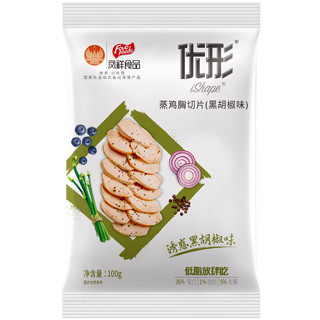 ishape 优形 蒸鸡胸切片 黑胡椒味 100g*10袋