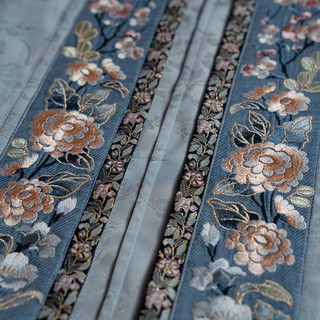JINSEYIZHUANG 锦瑟衣庄 汉服 端平故梦华昭 女士褙心 灰蓝 XS