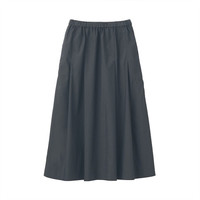 無印良品 MUJI 無印良品 女式 弹力高密度编织 抽褶裙 21SS新品 深灰色 M-L