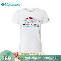 Columbia哥伦比亚t恤女户外城市户外奥米吸湿短袖速干衣 AE0537 101 S