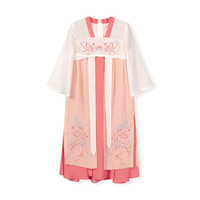 Souhait 水孩儿 SHOQGD26CZ775 女童汉服宫廷长裙 沙滩桔 120cm