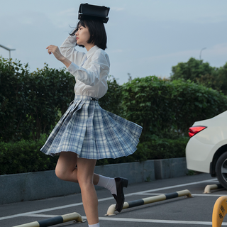 AkiraBaby 秋宝五円屋 白昼 JK制服 女士格裙 42cm XS