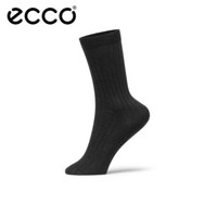 ECCO爱步休闲舒适袜子男 白色中筒袜男袜 9085252 黑色908525200101 42-44