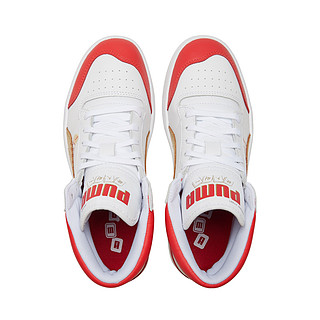 PUMA 彪马 Ralph Sampson Mid Year Of OX 中性休闲运动鞋 382290-01 白的/罂粟红/金色 39