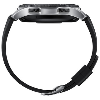 SAMSUNG 三星 Galaxy Watch BT版 智能手表 46mm 钛泽银 黑色硅胶表带 4GB（GPS、扬声器、温度计）
