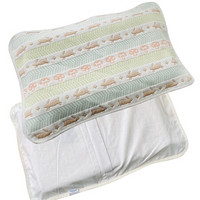 雅赞（YAZAN）纱布被单100%纯棉新生婴幼儿纱布 四季可用双面床单 婴儿垫子 儿童幼儿园床单 跑兔枕套 32*72cm(长方形垫子)