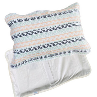 雅赞（YAZAN）纱布被单100%纯棉新生婴幼儿纱布 四季可用双面床单 婴儿垫子 儿童幼儿园床单 金字塔枕套 35*55cm(儿童枕套)