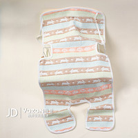 雅赞（YAZAN）纱布被单100%纯棉新生婴幼儿纱布 四季可用双面床单 婴儿垫子 儿童幼儿园床单 跑兔推车垫 120*150cm(儿童床)
