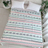 雅赞(YAZAN)纱布被单100%纯棉新生婴幼儿纱布 四季可用双面床单 婴儿垫子 儿童幼儿园床单 波西米亚红 80*130cm(婴儿床)