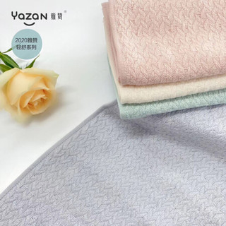 雅赞（YAZAN）三层纯棉纱布毛巾  婴儿口水巾 儿童洗脸巾 轻舒米黄色 大毛巾34*75cm（单条）