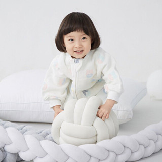 雅赞（YAZAN）婴幼儿爬服睡袋 纯棉四层六层纱布连体衣 薄棉加棉 六层小狮子 100码衣长85cm(适合身高80-100厘米)