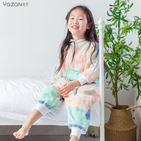 雅赞(YAZAN)婴幼儿爬服睡袋 纯棉四层六层纱布连体衣 薄棉加棉 加棉小鹿(可拆袖) 110码衣长95cm(适合身高90-115厘米)