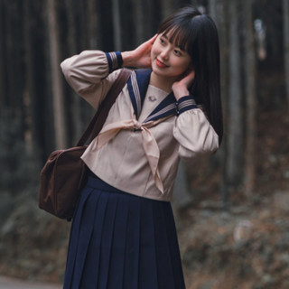 四月毕业季 山茶 JK制服 水手服 女士中间服上衣 浅卡其 S