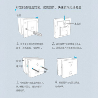 TP-LINK Poe路由器Wi-Fi无线ap面板千兆路由套装 1200M深空银全屋网络覆盖 官方标配