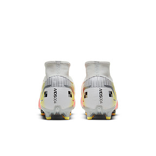 NIKE 耐克 Superfly 8 Academy MDS FG/MG 中性足球鞋 CV0948-108 白色/白色/亮橙/金属银 40.5