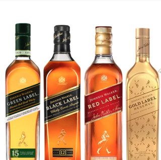 JOHNNIE WALKER 尊尼获加 威士忌组合装 40%vol 4.35L（蓝+醇黑+黑+金+红+绿）