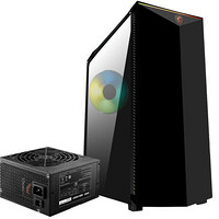 MSI 微星 MPG GUNGNIR 100 RGB EATX机箱 半侧透 含电源 500W 黑色