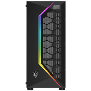 MSI 微星 玩派2 RGB ATX机箱 半侧透 含电源 500W