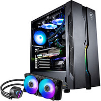 MSI 微星 玩派010 RGB ATX机箱 半侧透+ 寒霜240R CPU水冷散热器