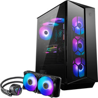 MSI 微星 MPG GUNGNIR 110R RGB ATX机箱 半侧透 黑色+ 寒霜240R PUS水冷散热器 机箱水冷套装