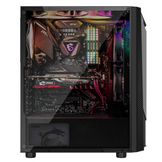 MSI 微星 PAG系列 PAG GUNGNIR 100R ATX机箱 半侧透 黑色+寒霜240R 240mm 一体水冷散热器 机箱水冷套装