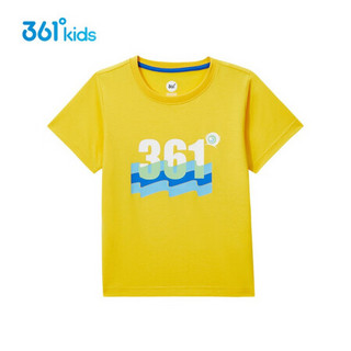 361°361童装男女童夏季T恤儿童T恤小童短袖儿童T恤 ZYN52124205 柚黄 120