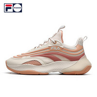 FILA FUSION斐乐女子RAY运动鞋2021春夏新款时尚厚底老爹鞋休闲鞋 陆朱色/蜜桃牛扎糖-DP 35.5