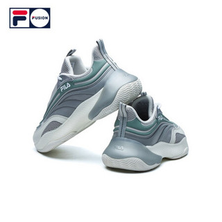 FILA 斐乐 FUSION斐乐女子RAY运动鞋2021春夏新款时尚厚底老爹鞋休闲鞋 藕灰/冰山绿-VG 35.5