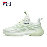 FILA 斐乐 FUSION斐乐女子RAY运动鞋2021春夏新款时尚厚底老爹鞋休闲鞋 T12W125201F 奶油黄绿-LC 35.5