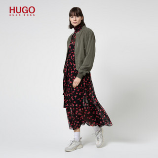 HUGO BOSS雨果博斯女士2021年春夏新款刺绣宽松版束腰式夹克 250-卡其色 36