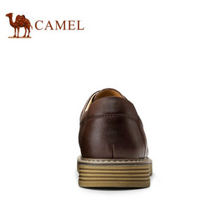 骆驼（CAMEL） 男士牛皮正装软底系带商务休闲鞋 A032266400 棕色 44