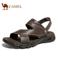 骆驼(CAMEL) 凉鞋男透气爸爸商务软底沙滩鞋 A122209342 棕色 40
