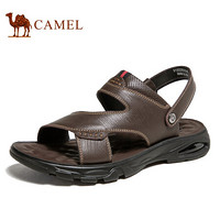 骆驼（CAMEL） 凉鞋男透气爸爸商务软底沙滩鞋 A122209342 棕色 40