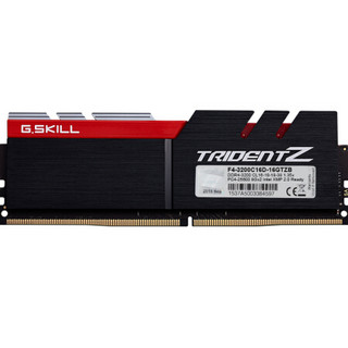 G.SKILL 芝奇 Trident Z三叉戟系列 DDR4 3200MHz 台式机内存 马甲条 银黑混色 16GB 8GBx2 F4-3200C16D-16GTZB