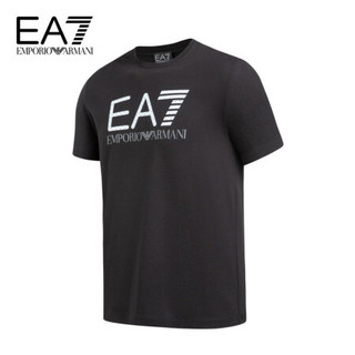 阿玛尼EA7 EMPORIO ARMANI奢侈品男装21春夏EA7男士棉质T恤衫 3KPT12-PJ7CZ BLACK-1200黑色 S