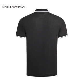 阿玛尼EMPORIO ARMANI奢侈品男装21春夏EA男士POLO衫 3K1FA7-1JTKZ BLACK-0999黑色 XL