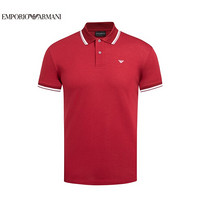 阿玛尼EMPORIO ARMANI奢侈品男装21春夏EA男士POLO衫 3K1FA7-1JTKZ RED-0370红色 M