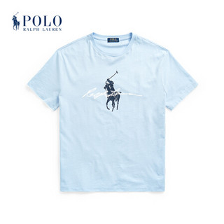 Ralph Lauren/拉夫劳伦男装 21年春定制修身Big Pony T恤RL13428 400-蓝色 L