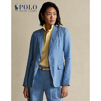Ralph Lauren/拉夫劳伦女装 21年春单排扣西装外套RL22088 400-蓝色 4