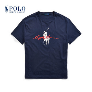 Ralph Lauren/拉夫劳伦男装 21年春定制修身Big Pony T恤RL13429 410-海军蓝 L