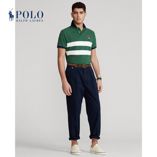 Ralph Lauren/拉夫劳伦男装 21年春定制修身版小熊Polo衫RL13356 300-绿色 XXL