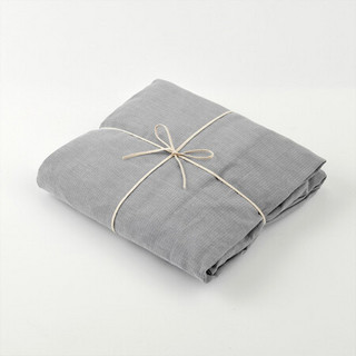 MUJI 棉星羽皱 床垫罩 灰色 双人床用 150×200×18～28cm用