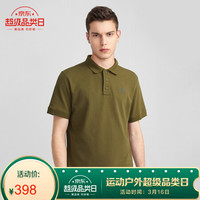 TheNorthFace北面短袖Polo男户外舒适透气上新|5B1O 37U/绿色 L
