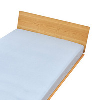 MUJI 水洗棉 床垫罩 浅蓝色 双人床用 150×200×18～28cm用