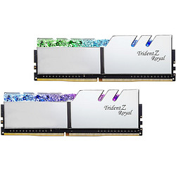 芝奇（G.SKILL）16GB(8G×2)套装 DDR4 4000频率 台式机内存条 皇家戟RGB灯条C15/(花耀银)