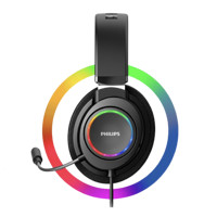 PHILIPS 飞利浦 G6105 头戴式有线游戏耳机 黑色